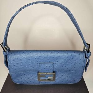 Small Blue Textured Handbag